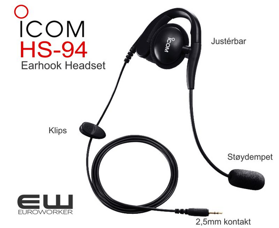 Icom HS-94 Headset (2,5mm kontakt)