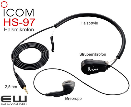 Icom HS-97 Headset (2,5mm kontakt)