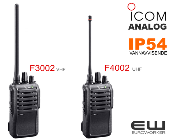 Icom F3002 (VHF) og F4002 (UHF) Analogradio