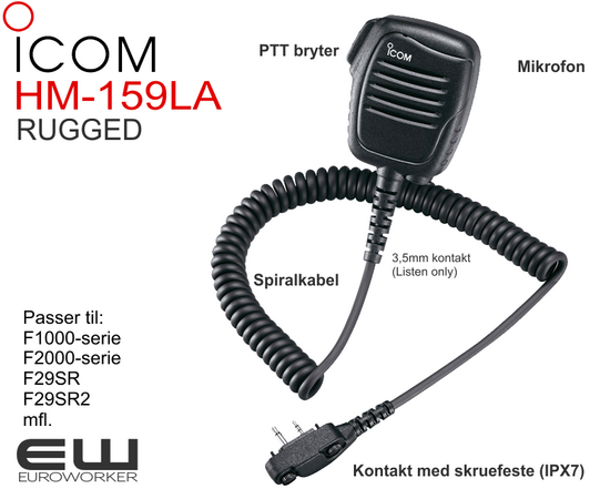 Icom HM-159LA robust håndholdt mikrofon  (F3102D, F4102D)