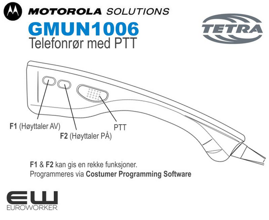 Motorola Telefonrørstil PTT (GMUN1006B) (TETRA)