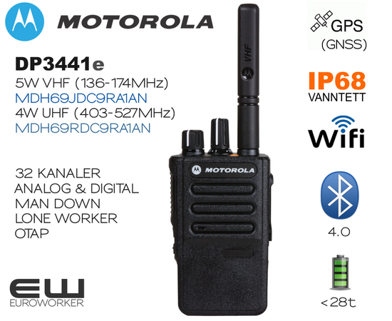 Motorola MOTOTRBO DP3441e (MDH69JDC9RA1AN - MDH69RDC9RA1AN)