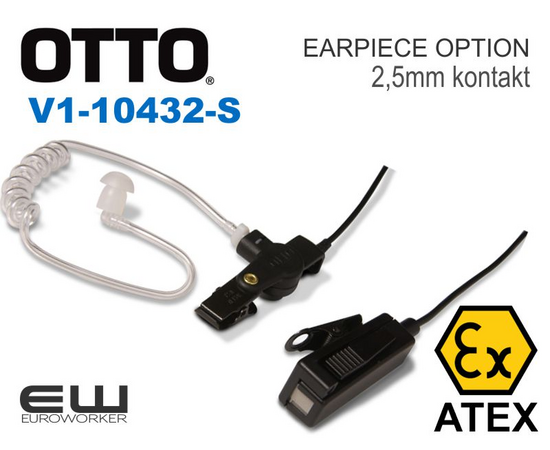 Otto Earpiece Listen Only (Atex) 2,5mm (V1-10432-S)