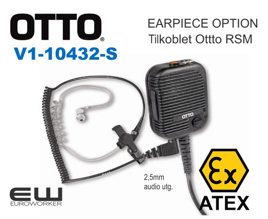 Otto Earpiece Listen Only (Atex) 2,5mm (V1-10432-S)