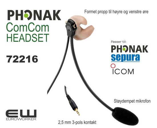 Phonak ComCom Headset (2,5mm)
