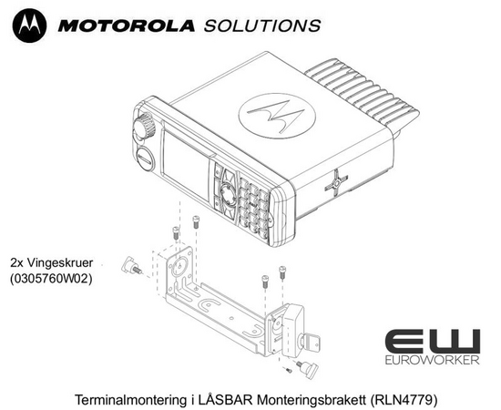 Motorola Monteringsbrakett - Låsbart (RLN4779) TETRA (MTM5000)