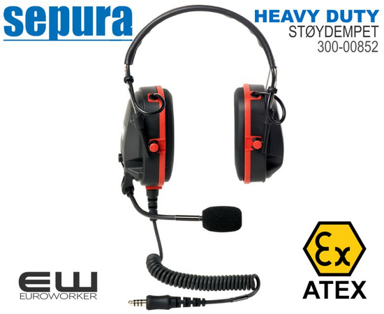 300-00852 - Sepura STP8X Heavy Duty Headset (Atex)