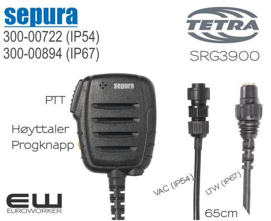 Sepura Håndholdt Mikrofon med Høyttaler (SRG3900) (TETRA)