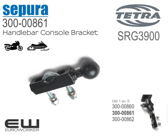 300-00861 -Sepura Console Handlebar Bracket (SRG3900)(TETRA)