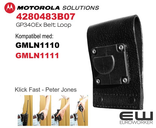Motorola Atex bæreveske i kraftig lær til GN380Ex (GMLN1110B)