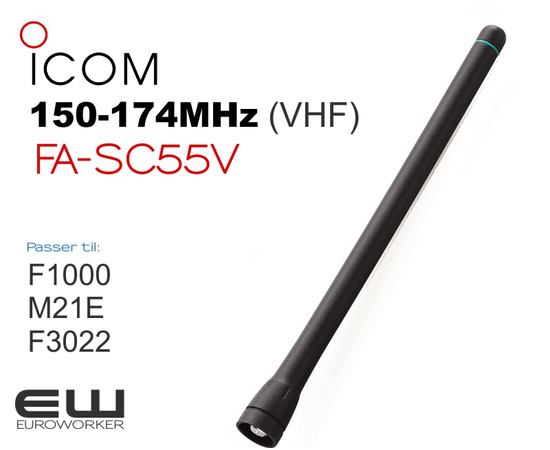 Icom VHF Antenne (FA-SC55V) 150-174MHz (F1000, M21, F3022, F3032)