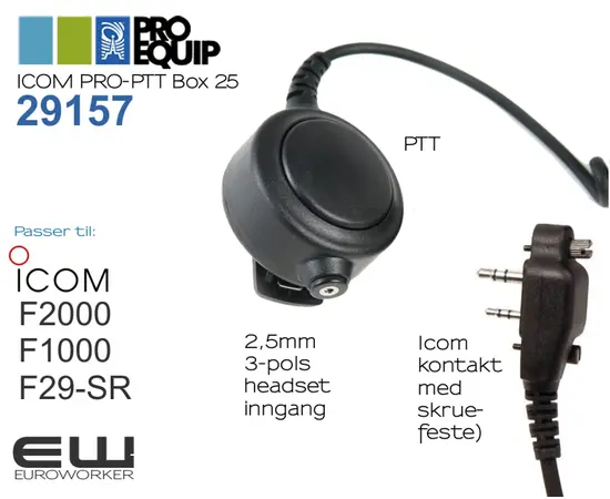 ProEquip PRO-PTT Box 25 (Icom F1000, F2000, F29SR) - 29157