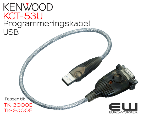 Kenwood KCT-53U USB Programmeringskabel (TK-3000E & TK-2000E)