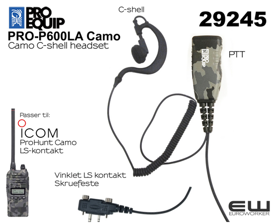 Proequip  PRO-P600LA Camo Headset (ProHunt Camo..)(29245)