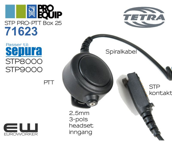 ProEquip STP PRO-PTT Box 25 (2.5 mm Headset Jack)