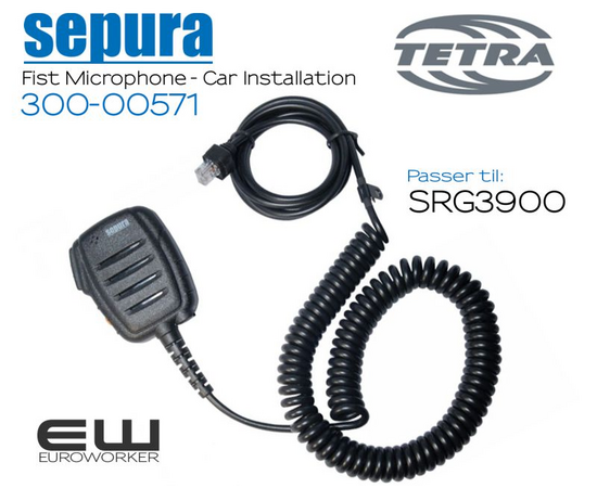 300-00571 - Sepura SRG & STP Fist Microphone - Car Installation