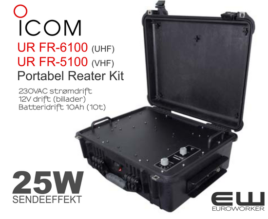 Icom Portabel Repeaterkit Analog med UR-FR6100 (UHF) eller UR-FR5100 (VHF)