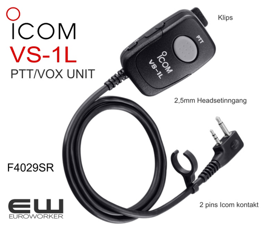 Icom VS-1L PTT bryter (2,5mm audio) (F4029SR, F1000, F2000)