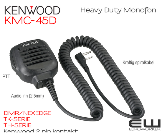 Kenwood KMC-45D Heavy Duty Speaker Microphone (NX-, TK- & TH-serie)