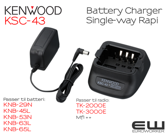 Kenwood KSC-43 Singel Hurtiglader (TK-3000, TK-2000)