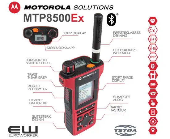 Motorola MTP8500Ex & 8550Ex Atex TETRA terminal