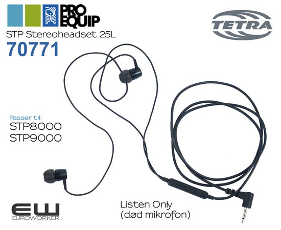 ProEquip Listen Only Stereo Earpiece 25L (iPhone type)(3,5mm)