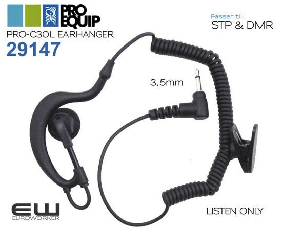 29147 - ProEquip PRO-C30L Earhook Headset Listen Only (3,5,mm)(STP & DMR)