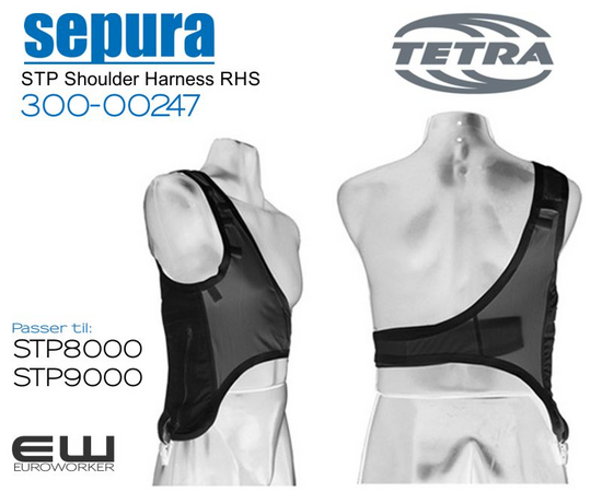 300-00247 - Sepura STP Shoulder Harness RHS (Black & White)