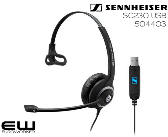 Sennheiser SC-230 USB Headset (UC & Skype)(504407)
