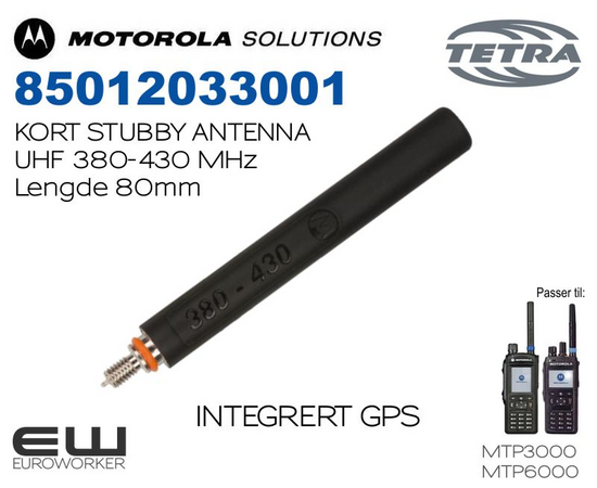 Motorola 80mm Tetra/GPS Antenne (85012033001 ) (380-430 MHz) (MTP3000, MTP6000)