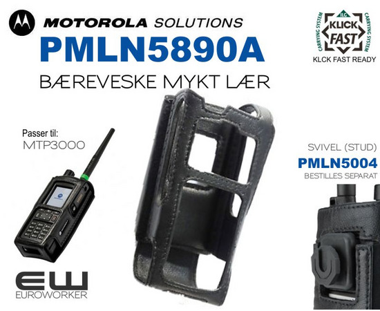 Motorola PMLN5890A  Klick Fast Ready Bæreveske i mykt lær (MTP3000)