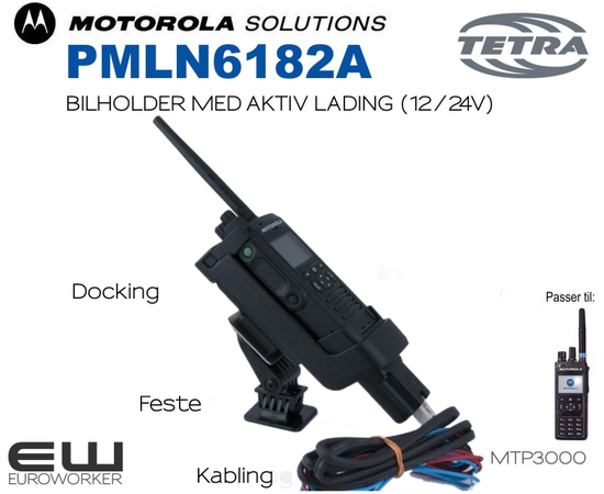 Motorola PMLN6182A Bil Docking med lader (12V) (MTP3000)