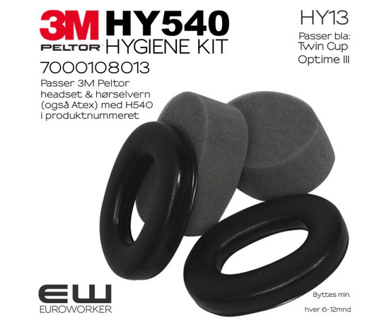 3M Peltor HY540 Hygienesett (TwinCup)(7000108013)