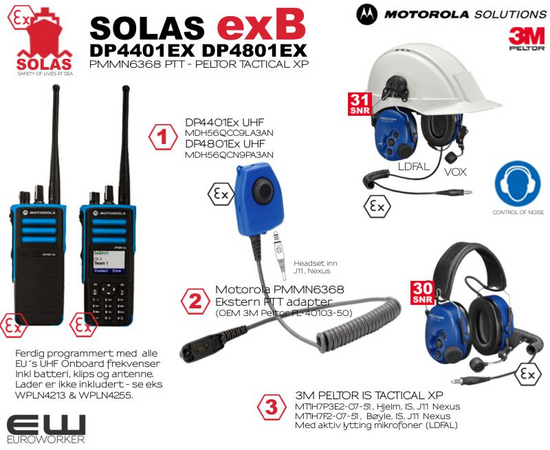 Motorola Atex Scrap Kampanje! SOLAS exB - DP4401Ex/DP4801Ex & PMMN6368 & IS Tactical XP Headset