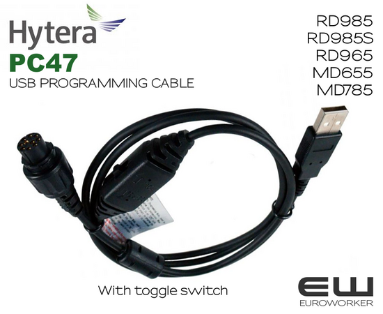 Hytera PC47 USB programmeringskabel til RD985, RD985S, MD785, RD965, MD655