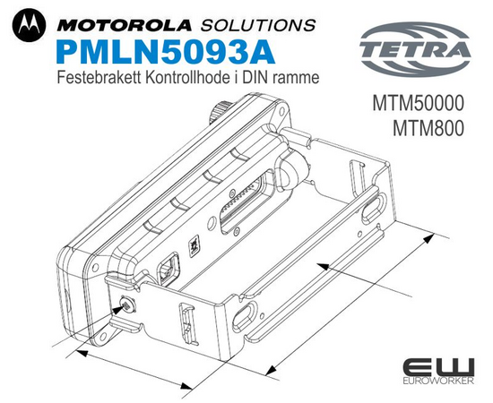 Motorola Festebrakett (PMLN5093A) for kontrollhode til DIN innfesting (MTM5X00)