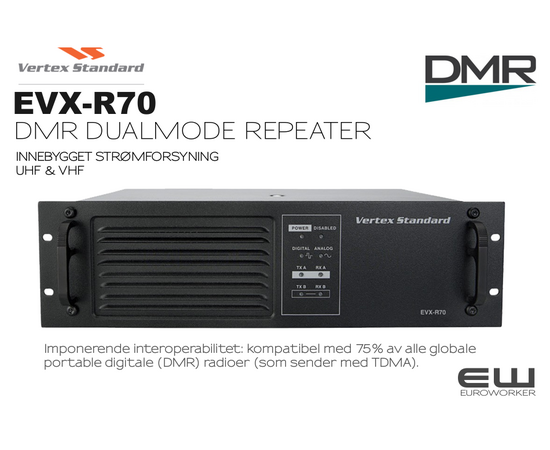 Vertex Standard EVX-R70 Interoperabel DMR Repeater (UHF & VHF)