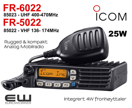 Icom F6022 (UHF) & F5022 (VHF) Analog Mobilradio (25W)