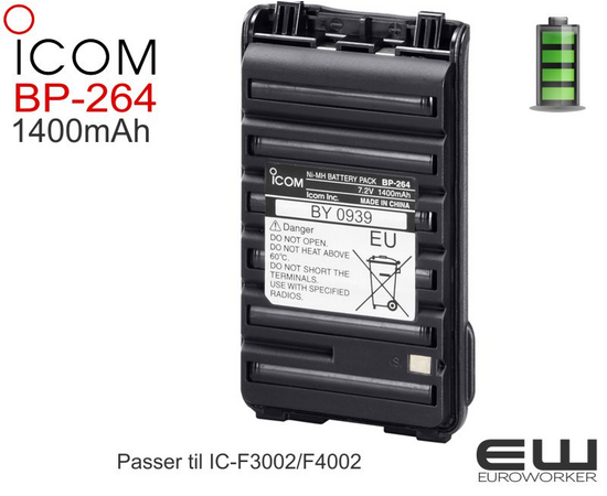 ​Icom BP-264 Batteri (1400mAh) (FC3002, FC4002)