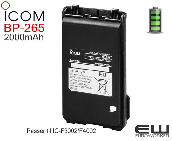 ​Icom BP-265 Batteri (2000mAh) (F3002, F4002)