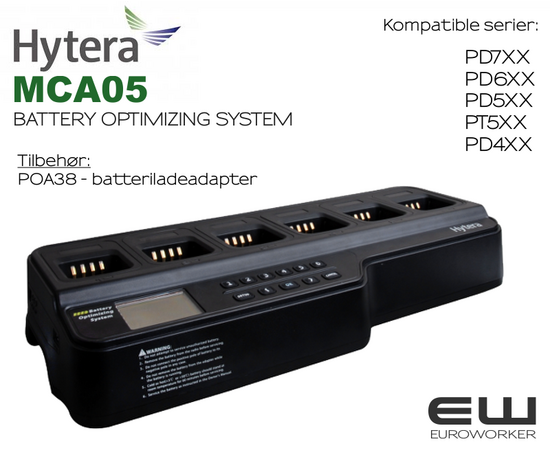 Hytera MCA05 MCU & Battery Optimizing System (PD4-, PD5-, PD6-, og PD7-, PT5-serier)