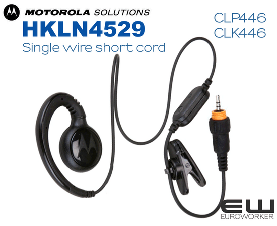 Motorola HKLN4529 Shorcord Earpiece for CLP & CLK