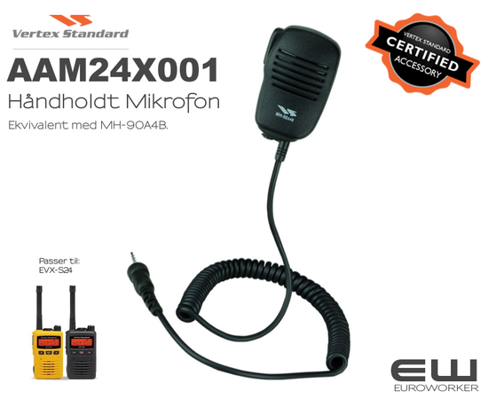 Vertex Kompakt Håndholdt Mikrofon til EVX-S24 (AAM24X001) - AAE46X009, MH-66F4B, AAM24X001, MH-90A4B