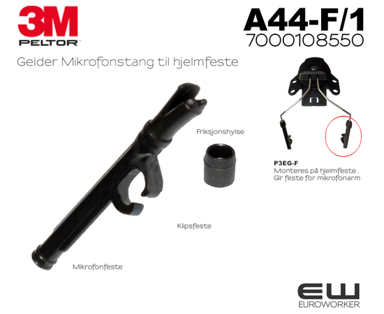 3M Peltor A44-F/1 Mikrofonstang til hjelmfeste    - A44-F/1  7000108550
