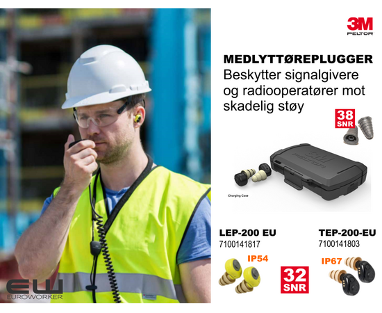 3M Peltor LEP-200 & TEP-200 Ear Plug Kit (Aktiv Lytting)