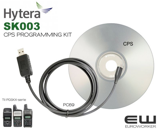 Hytera PC69 kabel + CPS Programmingskit til Hytera PD355, PD365, PD375