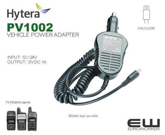 Hytera 12-24V Vehicle Charger (PD705, PD785, HYT TC-610)(CHV09) - 30646