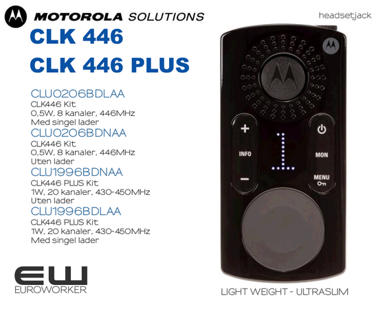 Motorola CLK446 Lisensfri radio (446MHz)