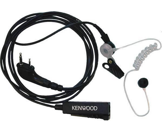 Kenwood KHS-8BL Diskrét Airtube Headset med Håndholdt PTT & Mikrofon (NX-, TK- & TH-serie)