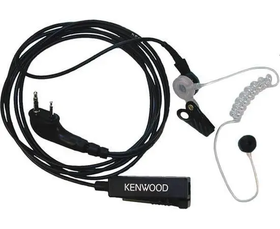 Kenwood KHS-8BL - Diskrét Airtube Headset med Håndholdt PTT & Mikrofon (PKT-300E..)